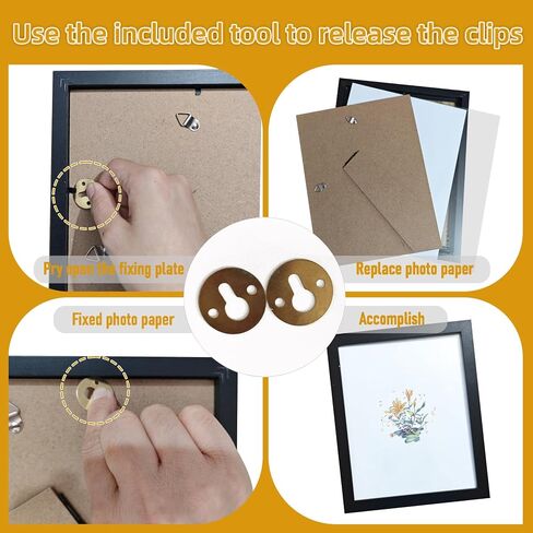 BESCRCL 8x10 Picture Frame Set of 6 High Definition Glass, Photo Frame for Wall or Tabletop, Engineered Wood, Distressed White in Kuwait