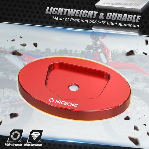 NICECNC Red Oversized Side Stand Foot Pad Compatible with Beta 125-500 RR/RS/RR-S 2013 2014 2015 2016 2017 2018 2019 XTrainer 300 2015 2016 2017 2018 2019 See Fitment in Saudi Arabia