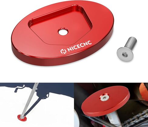 NICECNC Red Oversized Side Stand Foot Pad Compatible with Beta 125-500 RR/RS/RR-S 2013 2014 2015 2016 2017 2018 2019 XTrainer 300 2015 2016 2017 2018 2019 See Fitment in Saudi Arabia