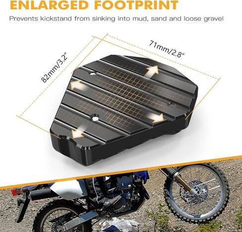 NICECNC Black Extension Kickstand Side Stand Pad Compatible with Suzuki DRZ400S 2000-2024 DRZ400SM 2005-2024 See Fitment CNC-machined Extension Pad for Kickstand in Saudi Arabia