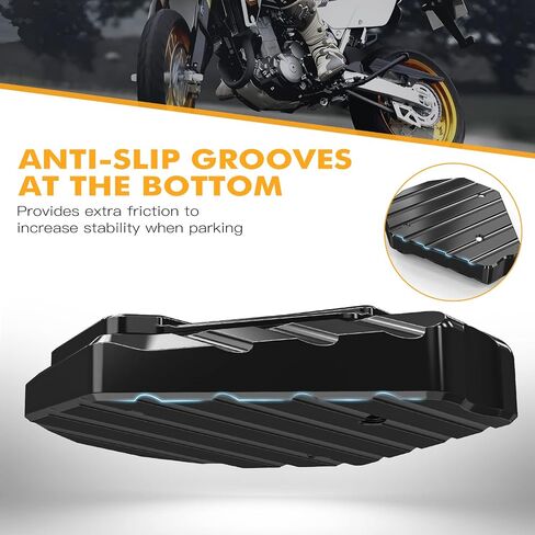 NICECNC Black Extension Kickstand Side Stand Pad Compatible with Suzuki DRZ400S 2000-2024 DRZ400SM 2005-2024 See Fitment CNC-machined Extension Pad for Kickstand in Saudi Arabia