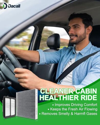 Activated Carbon Cabin & Engine Air Filter Set fit for Nissan Kicks L4-1.6L Gas (2018-2024), Versa L4-1.6L Gas (2020-2025), Replacement CF12312, CA12315 in Saudi Arabia