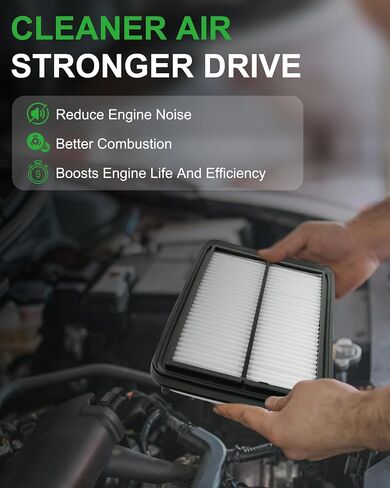Activated Carbon Cabin & Engine Air Filter Set fit for Nissan Kicks L4-1.6L Gas (2018-2024), Versa L4-1.6L Gas (2020-2025), Replacement CF12312, CA12315 in Saudi Arabia