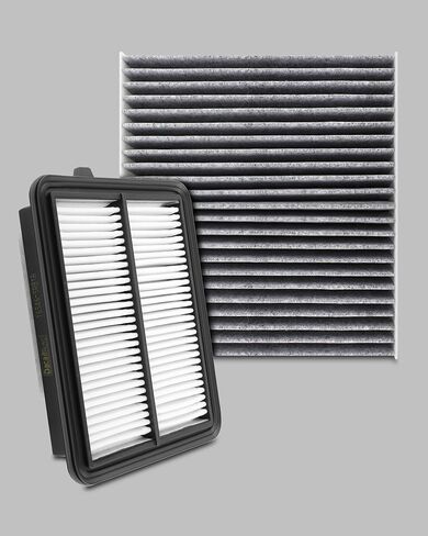 Activated Carbon Cabin & Engine Air Filter Set fit for Nissan Kicks L4-1.6L Gas (2018-2024), Versa L4-1.6L Gas (2020-2025), Replacement CF12312, CA12315 in Saudi Arabia