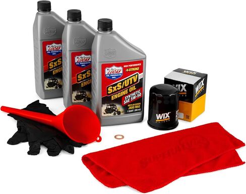 SuperATV Up & Running Polaris Sportsman Oil Change Kit with Premium Lucas Oil and WIX Filter, Includes 3 qt. of 5W-50 Full Synthetic Lucas Oil and WIX (51356) Oil Filter for Best Performance in Saudi Arabia