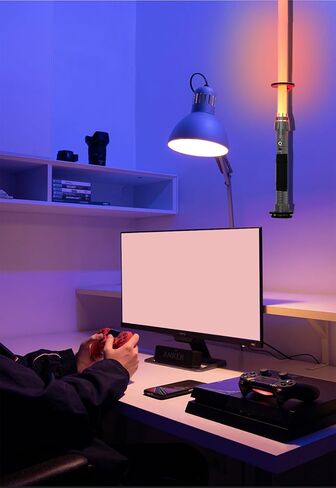 WANLIAN Lightsaber Wall Mount Vertical Lightsaber Holder Acrylic Lightsaber Display Stand for Display Lightsaber wall(clear,hold 2 lightsabers) in Kuwait