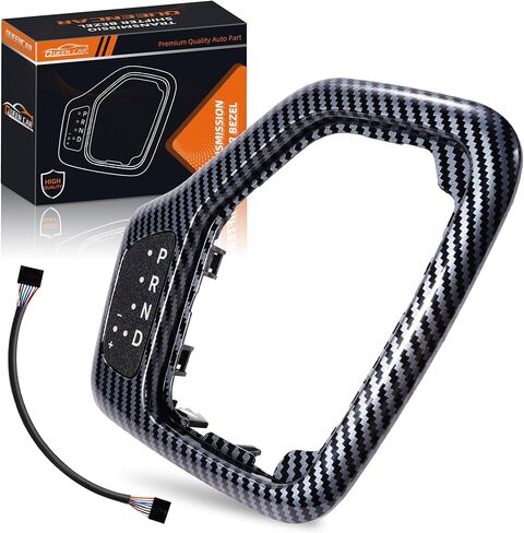 Transmission Shifter Bezel with Harness Compatible with 2014-2018 Jeep Cherokee Replace 5YD27LS5AA 68413957AA 601-401 (Black) in Saudi Arabia