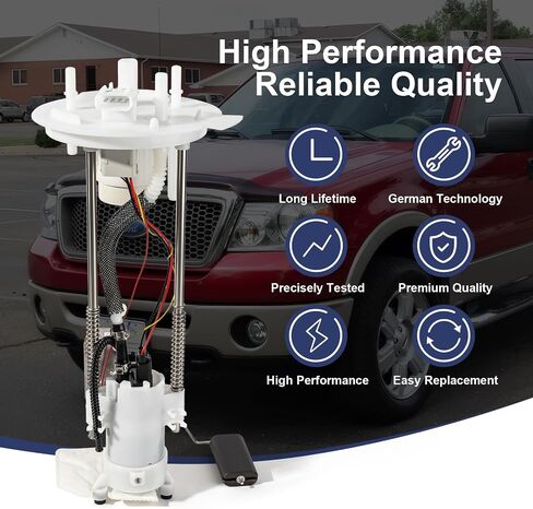 مجموعة مضخة الوقود الكهربائية متوافقة مع 2004-2008 Ford F150 F-150 V6 4.2L V8 4.6L 5.4L 2006-2008 Lincoln Mark LT V8 5.4L استبدل E2434M E2441M VANBOL0142 مع وحدة إرسال حلقة O in Saudi Arabia