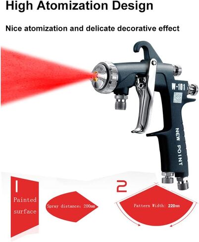 Paint Sprayer Feed Spray Gun, High Efficiency Paint Gun for Car Repair (Nozzle 0.8mm) in Kuwait