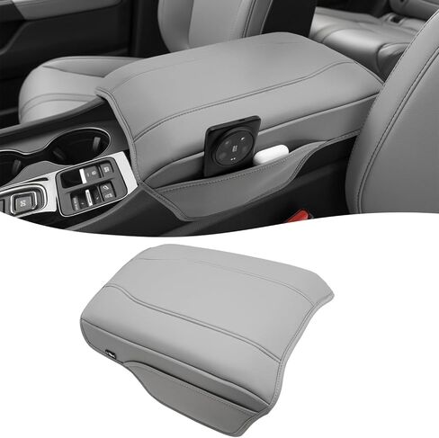 غطاء مسند ذراع وحدة التحكم المركزية KBH لسيارة Honda Pilot 2023-2026، Ridgeline 2024 2025، Passport 2024-2026، واقي غطاء وحدة التحكم الوسطى، جلد الفينيل، مضاد للخدش، أسود in Kuwait