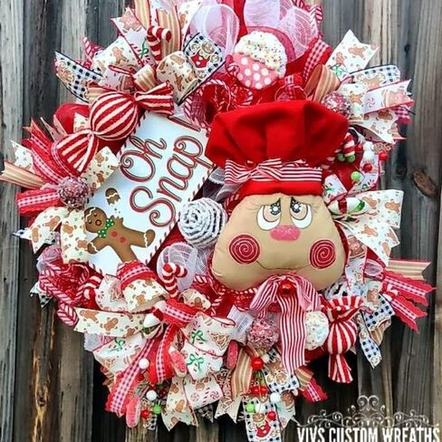 Craig Bachman، لافتة خشبية مقاس 30.48 سم × 15.24 سم: Oh Snap Gingerbread - Ginger Bread Man Christmas Wood Wall Door Hanger Sign in Saudi Arabia
