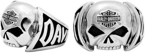 Harley-Davidson Men's Skull Ring Stainless Steel HSR0004 in Saudi Arabia