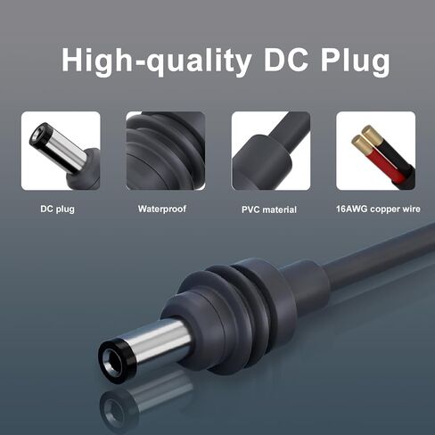 12V to 30V Vehicle Power Cable for Starlink Mini, DC Adapter with Waterproof Plug,for Truck, RV, Long Road Trips, and Camping Use in Saudi Arabia