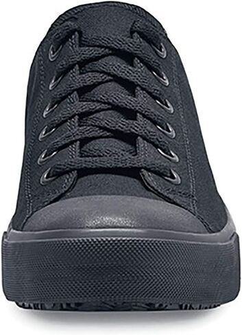 Shoes for Crews Delray, Men's, Women's, Unisex Leather Work Shoes, Slip Resistant, Water Resistant, Black, Men's 3.5 / Women's 5 in Kuwait