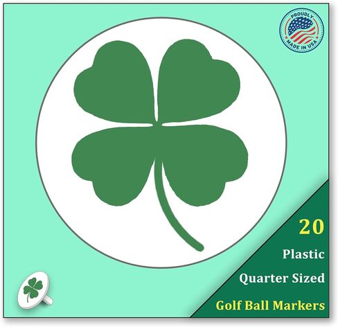 Golf Ball Marker for Putting Greens (20) - American Flag Design - Plastic Golf Place Marker - Lays Flat on Green & Holds Position - Golf Accessories Marker in Saudi Arabia