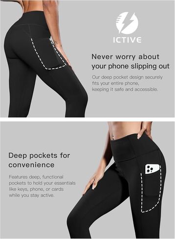 High Waisted Flex Yoga Capris for Women with Pockets Running Pilates Fitness Leggings Cropped Workout Pants in Saudi Arabia