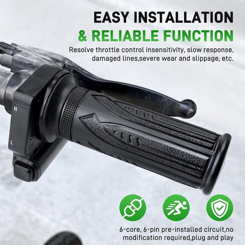 مقابض خنق الدراجة الكهربائية 36 فولت لدراجة Dyu D3F D2F C3 C4 Jetson Bolt Pro LX10 Atlas Ancheer الكهربائية، مجموعة مقبض الخانق الأصلية مع زر التحكم في السرعة وقبضة يسرى in Kuwait