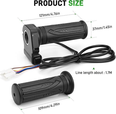 مقابض خنق الدراجة الكهربائية 36 فولت لدراجة Dyu D3F D2F C3 C4 Jetson Bolt Pro LX10 Atlas Ancheer الكهربائية، مجموعة مقبض الخانق الأصلية مع زر التحكم في السرعة وقبضة يسرى in Kuwait