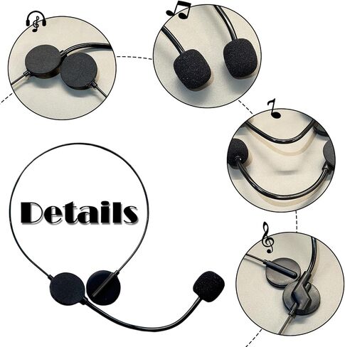 2Pack Fake Microphone Headset,Rockstar Costume Headphones Props for Halloween Accessories,Singer Party Cosplay in Saudi Arabia
