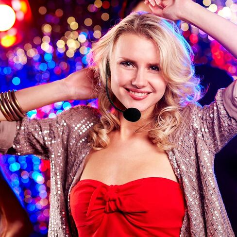 2Pack Fake Microphone Headset,Rockstar Costume Headphones Props for Halloween Accessories,Singer Party Cosplay in Saudi Arabia