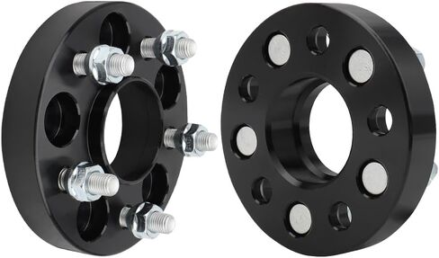 IRONTEK 5x4.25in Wheel Spacers 1" Real Forged Spacers with 63.4mm Hub Bore M12x1.5 Studs Fit for Ford Escape/Focus/Taurus, for Volvo C30/ C70/ S40, for Lincoln LS/MKC/MKZ 2PCS in Saudi Arabia