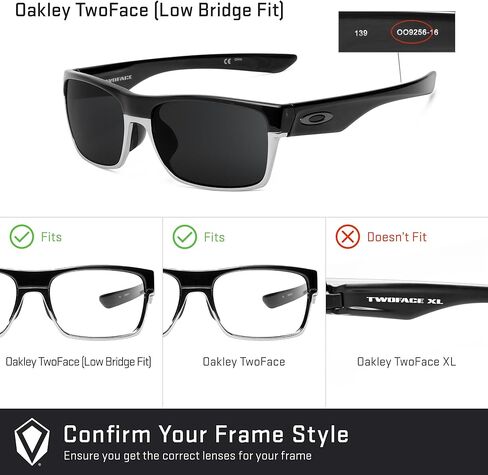 Revant Replacement Lenses for Oakley TwoFace (Low Bridge Fit) sunglasses, Anti-Scratch and Impact Resistant in Saudi Arabia