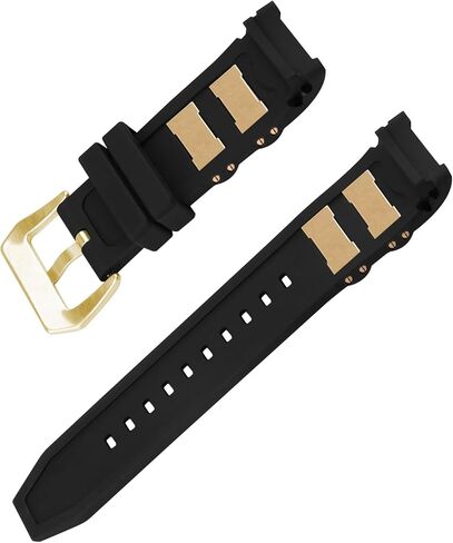 سوار ساعة مطاطي متوافق مع Invicta Russian Diver 1242 1433 1434 1435 1436 1437 1438 1595 1799 استبدال حزام السيليكون للرجال والنساء، سوار ساعة Wirst، إدراج ذهبي in Kuwait