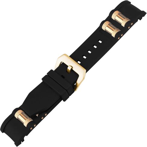 سوار ساعة مطاطي متوافق مع Invicta Russian Diver 1242 1433 1434 1435 1436 1437 1438 1595 1799 استبدال حزام السيليكون للرجال والنساء، سوار ساعة Wirst، إدراج ذهبي in Kuwait