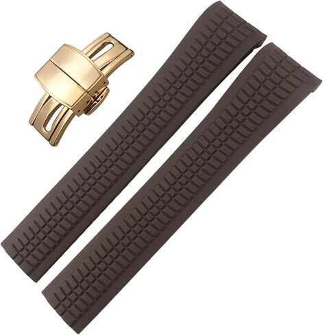 SKM 21mm Quality Rubber Watchband for Patek Aquanaut Philippe for PP 5164A 5167A Silicone Watch Strap Braceletes Waterproof (Color : Brown Rose, Size : 21mm) in Saudi Arabia
