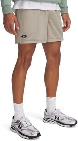 Under armour Essential Mesh Shorts - Men's (1383355-025, White/Castle Rock) in Saudi Arabia