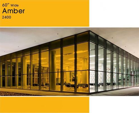 Amber Adhesive Backed Window Film – UV Resistant, Scratch Coated, Non-Reflective Transparent Tint for Long-Term Use on Glass Surfaces (60 inch x 12ft) in Saudi Arabia