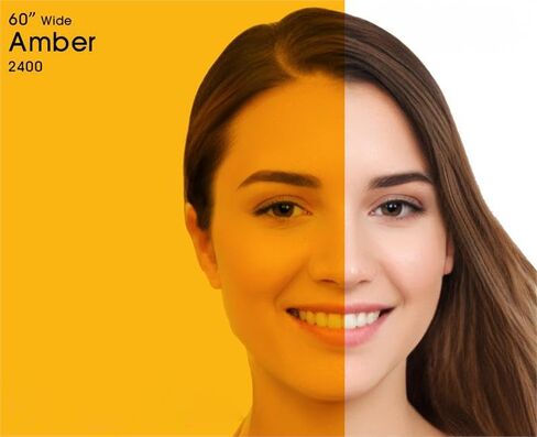 Amber Adhesive Backed Window Film – UV Resistant, Scratch Coated, Non-Reflective Transparent Tint for Long-Term Use on Glass Surfaces (60 inch x 12ft) in Saudi Arabia