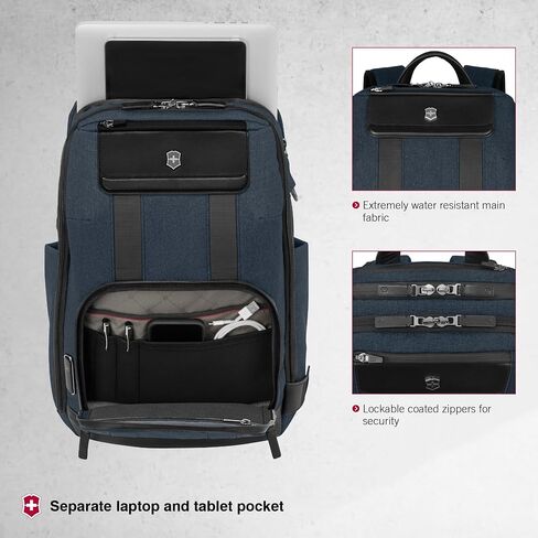 Victorinox Architecture Urban2 Deluxe Backpack - Melange Blue/Black in Saudi Arabia