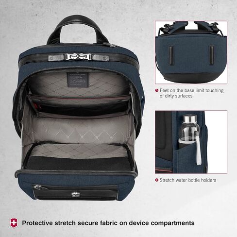 Victorinox Architecture Urban2 Deluxe Backpack - Melange Blue/Black in Saudi Arabia