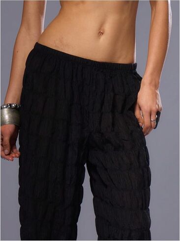 Floerns Women's Y2k Low Rise Wide Leg Pants Elastic Waist Casual Loose Baggy Trousers in Saudi Arabia