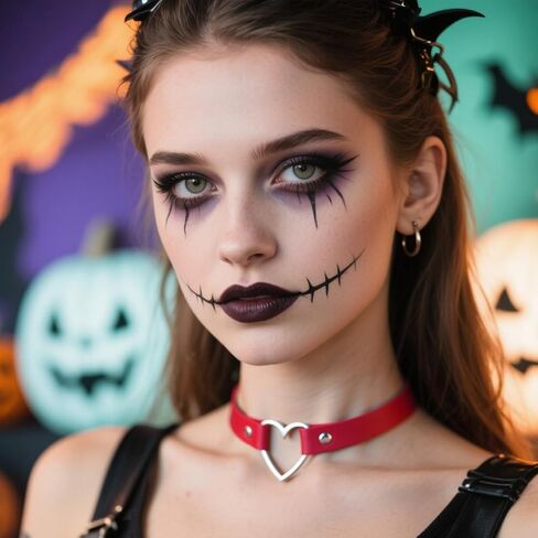CSIYANJRY99 Goth Heart Choker Necklace for Women Punk Style Adjustable Soft PU Leather Collar Chain Choker Halloween Rave Outfit Party Jewelry in Saudi Arabia