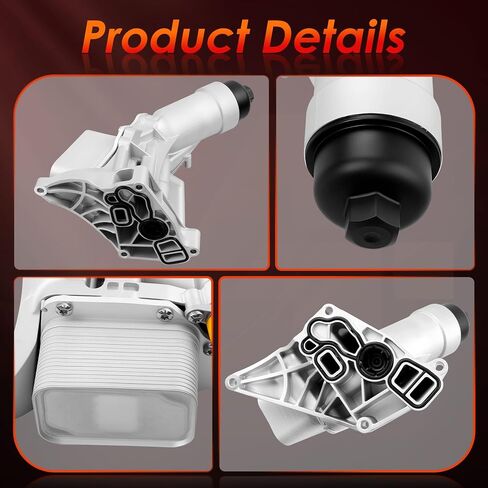 Engine Oil Cooler Filter Housing Aluminum Assembly Kit with Gasket & Bolts – Fits for 2016-2022 BMW F30 230i 330i 330e 430i 530i 530e 740e X3 X4 (B46/B48 2.0L Turbo) Replaces 11428596283 926-434 in Saudi Arabia