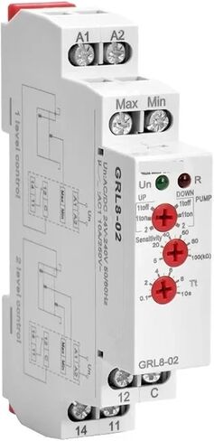 GRL8 مرحل مستوى الماء وحدة تحكم في مستوى السائل الإلكترونية 10A التيار المتناوب/DC24V-240V مرحل التحكم في مستوى السائل Din Rail(GRL8-02) in Saudi Arabia