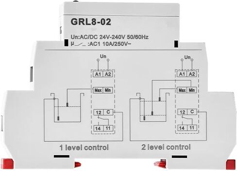 GRL8 مرحل مستوى الماء وحدة تحكم في مستوى السائل الإلكترونية 10A التيار المتناوب/DC24V-240V مرحل التحكم في مستوى السائل Din Rail(GRL8-02) in Saudi Arabia