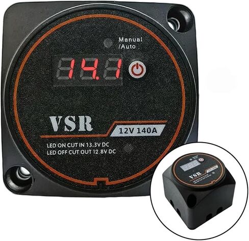 Voltage Sensitive Relay Dual Battery System Digital Display VSR 12V 140A Split Charge for Camper Car RV Yacht Smart Isolator(Normal) in Saudi Arabia