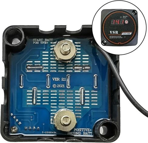 Voltage Sensitive Relay Dual Battery System Digital Display VSR 12V 140A Split Charge for Camper Car RV Yacht Smart Isolator(Normal) in Saudi Arabia