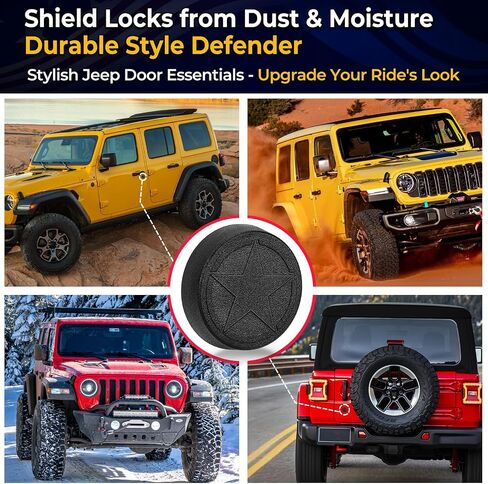 Keyhole Covers for 2018-2024 Jeep Wrangler JL and Gladiator JT Front Door, Magnetic Keyhole Protection Accessories for Door Lock Covers in Saudi Arabia