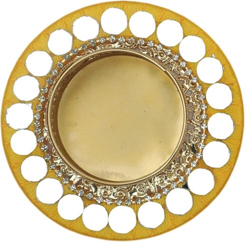 Set of 4 T Light Holder Candle Stand Tealight Holder for Indian Traditional Festival of Light Diwali Decorations Lighting Accessories Wedding Home Decor(Size:-3")(Without Wax)(Pink,Yellow,Green,Blue) in Saudi Arabia