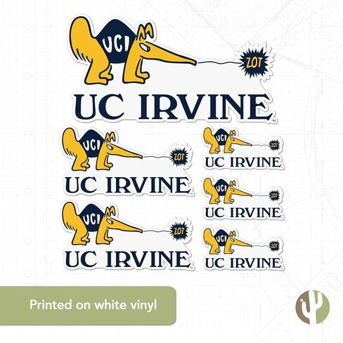 ملصقات ديزرت كاكتوس جامعة كاليفورنيا إيرفين آكلات النمل UCI Eaters ملصقات فينيل للكمبيوتر المحمول وزجاجة مياه وقصاصات السيارة 11.42 × 8.94 ورقة T3 (النوع 3-2) in Saudi Arabia