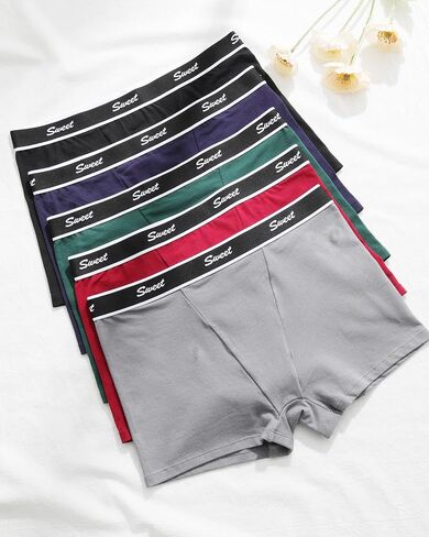 LEVAO Cotton Boy Shorts Underwear for Women High-waisted Full Coverage Boxer Briefs Panties 5 Pack S-XXL in Saudi Arabia