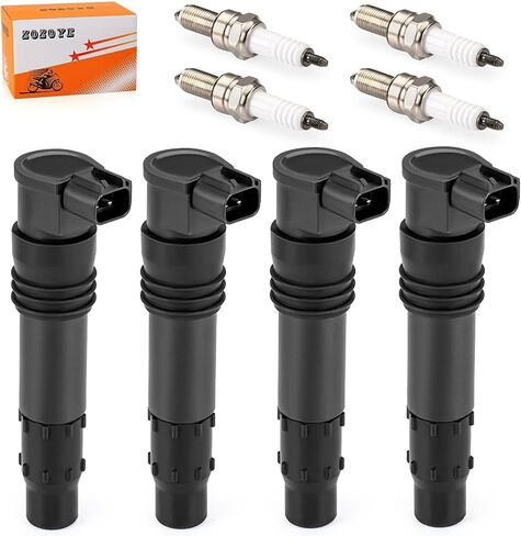 4pcs Ignition Coils & Iridium Spark Plugs For Suzuki GSX-R600 GSX-R750 GSX-R1000 GSX650F GSF1250 Burgman AN650 Boulevard C109R M109R 2000-2019 33410-24F00 33410-35F00 in Saudi Arabia