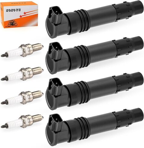 4pcs Ignition Coils & Iridium Spark Plugs For Suzuki GSX-R600 GSX-R750 GSX-R1000 GSX650F GSF1250 Burgman AN650 Boulevard C109R M109R 2000-2019 33410-24F00 33410-35F00 in Saudi Arabia