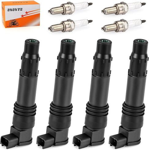 4pcs Ignition Coils & Iridium Spark Plugs For Suzuki GSX-R600 GSX-R750 GSX-R1000 GSX650F GSF1250 Burgman AN650 Boulevard C109R M109R 2000-2019 33410-24F00 33410-35F00 in Saudi Arabia