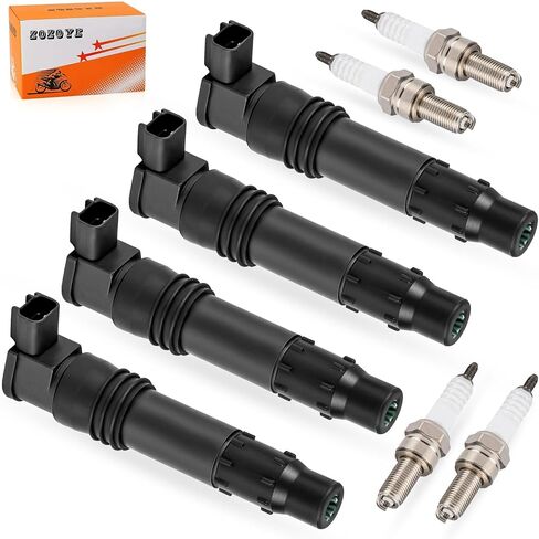 4pcs Ignition Coils & Iridium Spark Plugs For Suzuki GSX-R600 GSX-R750 GSX-R1000 GSX650F GSF1250 Burgman AN650 Boulevard C109R M109R 2000-2019 33410-24F00 33410-35F00 in Saudi Arabia