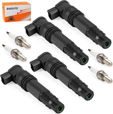 4pcs Ignition Coils & Iridium Spark Plugs For Suzuki GSX-R600 GSX-R750 GSX-R1000 GSX650F GSF1250 Burgman AN650 Boulevard C109R M109R 2000-2019 33410-24F00 33410-35F00 in Saudi Arabia